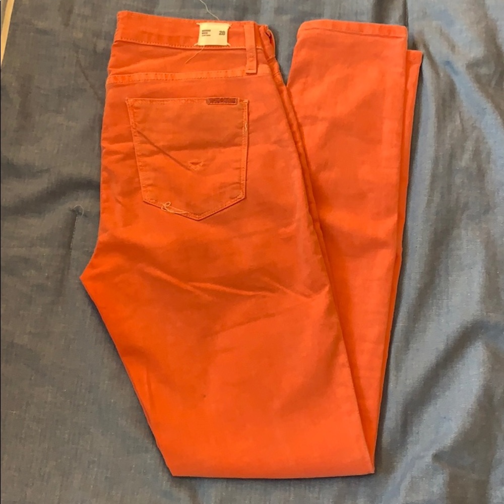 Hudson, Coral stretchy skinny jeans